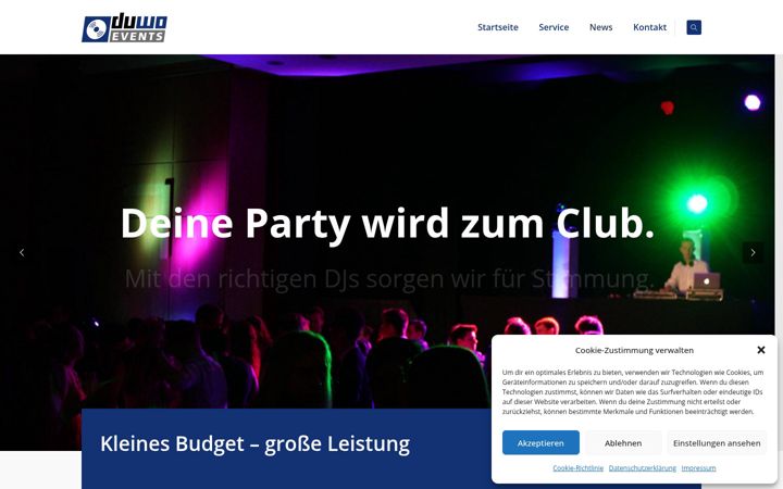 Snimka zaslona za duwo-events.de