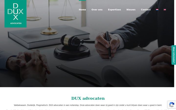 Screenshot di duxadvocaten.nl