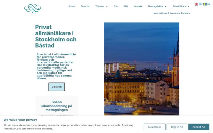 Screenshot von duxdoktor.se