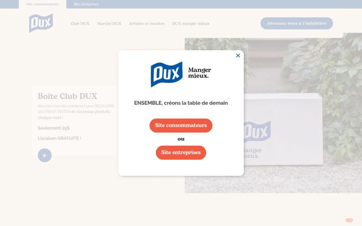 Screenshot of duxmangermieux.com