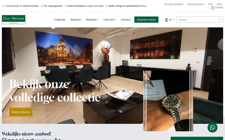 Screenshot of duxwatches.com