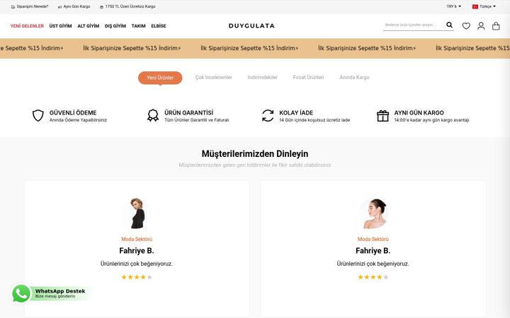Screenshot of duygulata.com
