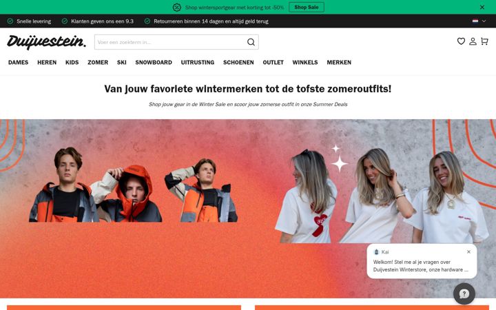 Screenshot di duyvenstein.nl