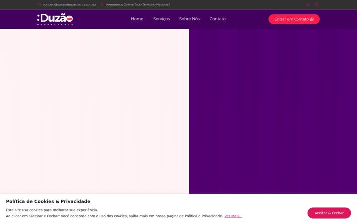 Screenshot ta' duzaodespachante.com.br