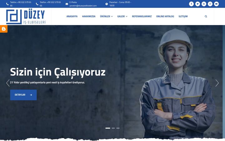 Screenshot of duzeyiselbiseleri.com