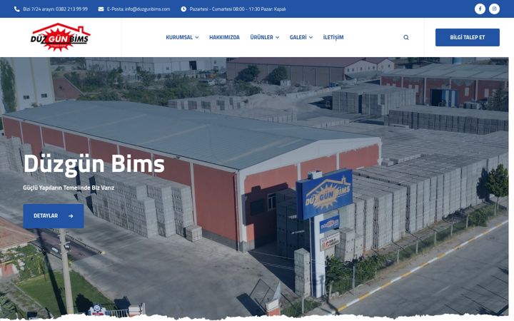 Screenshot of duzgunbims.com