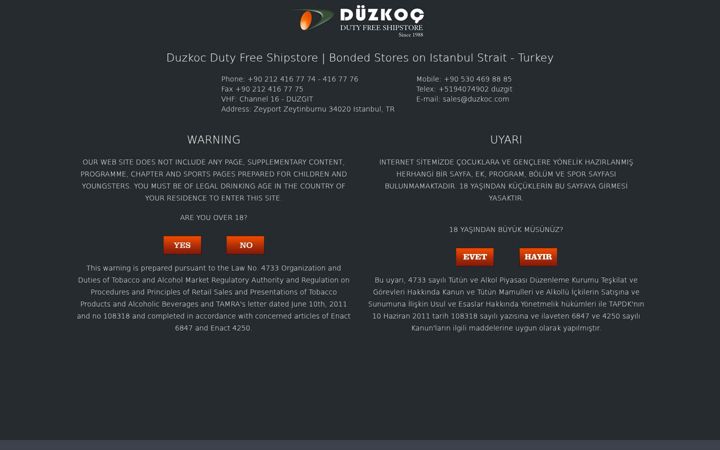 Screenshot of duzkoc.com