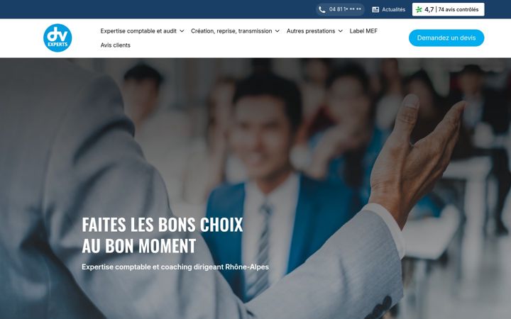 Screenshot of dv-experts-avis.com