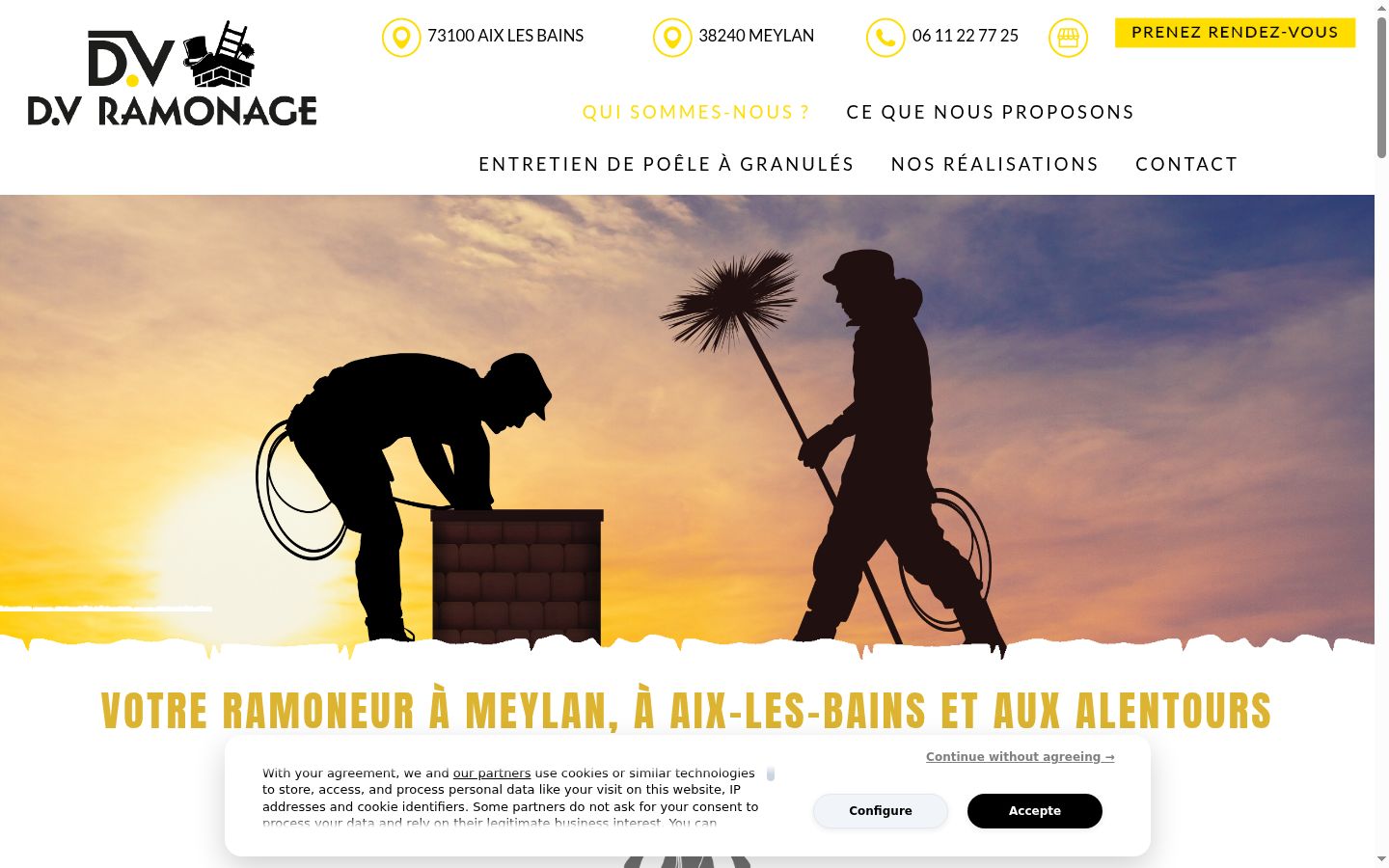 Screenshot of the consent banner shown before any interaction