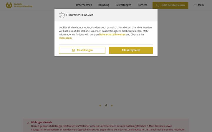 Captura de ecrã de dvag.com
