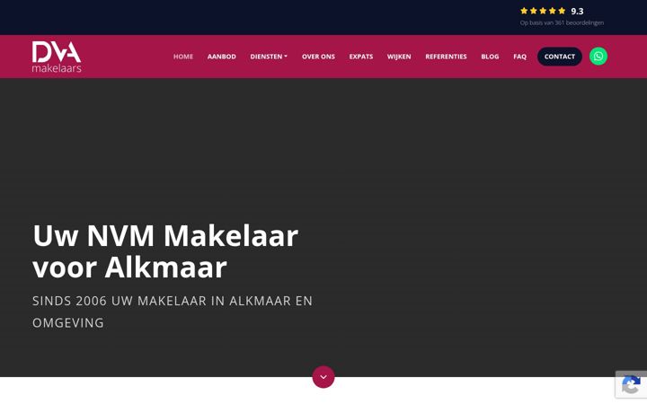 Screenshot of dvamakelaars.nl
