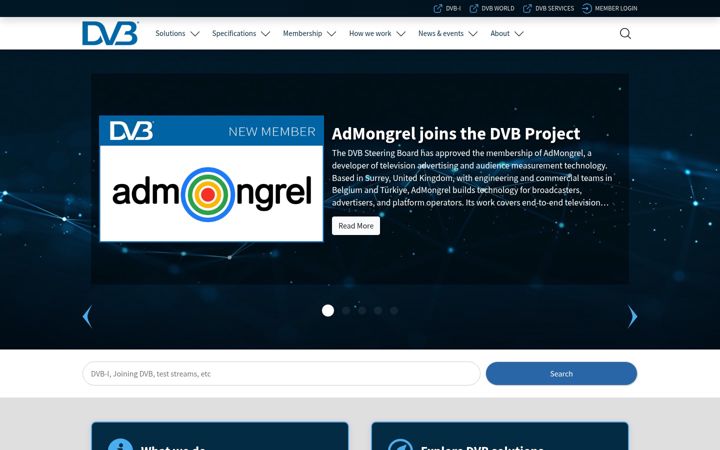 Zrzut ekranu dvb.org