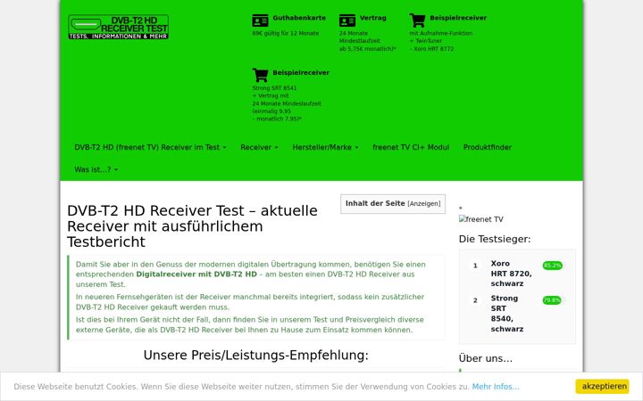 Screenshot of dvbt2hd-receiver-test.de