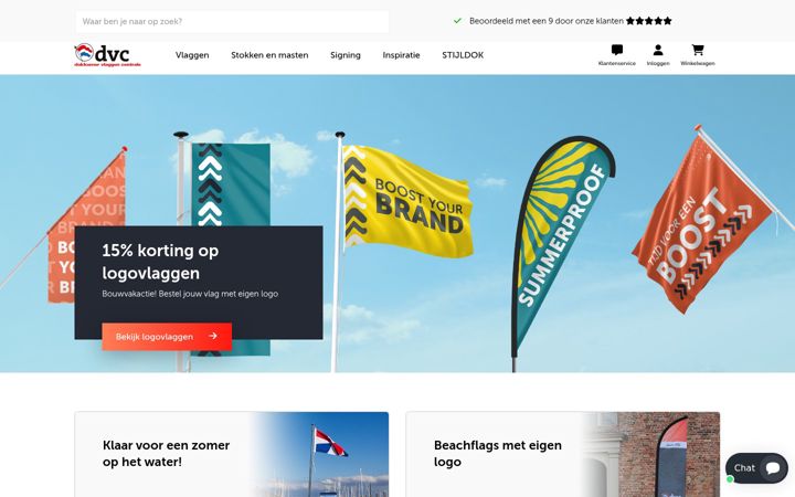 Screenshot di dvc.nl