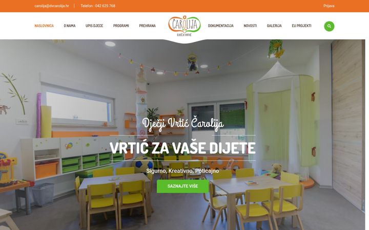 Screenshot of dvcarolija.hr