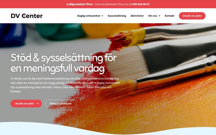 Screenshot von dvcenter.se