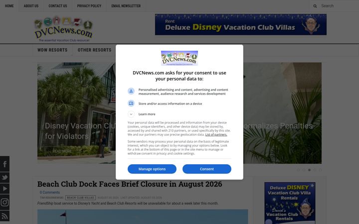 Screenshot of dvcnews.com