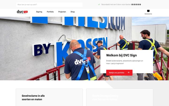 Screenshot di dvcsign.nl