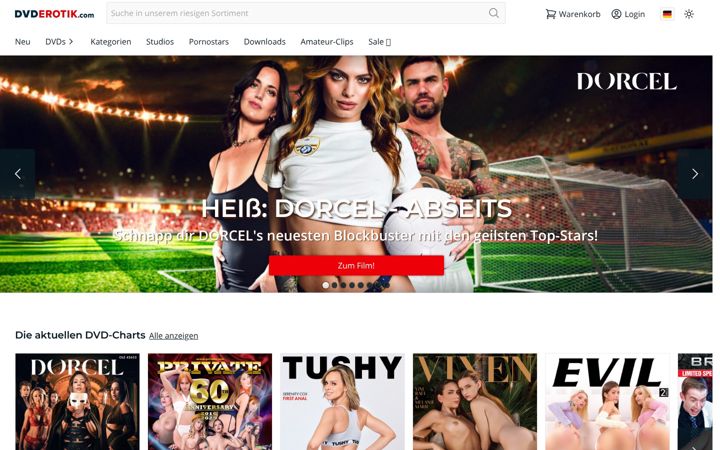 Screenshot of dvderotik.com