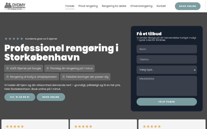 Snimka zaslona za dvdmv.dk
