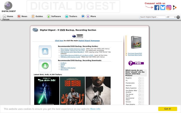 Screenshot of dvdr-digest.com