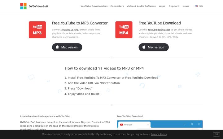 Screenshot ta' dvdvideosoft.com