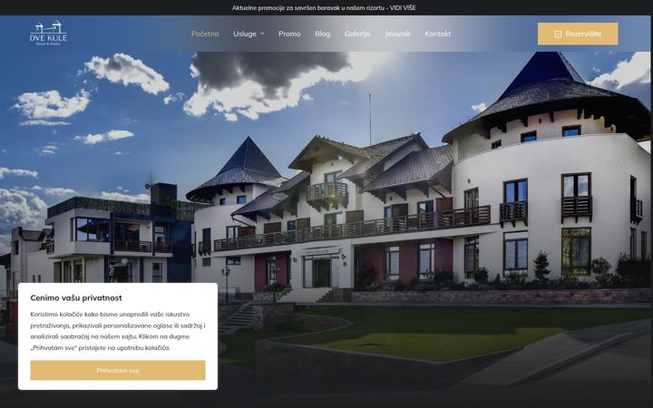 Screenshot of dvekule.com