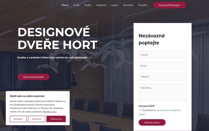 Screenshot di dverehort.cz