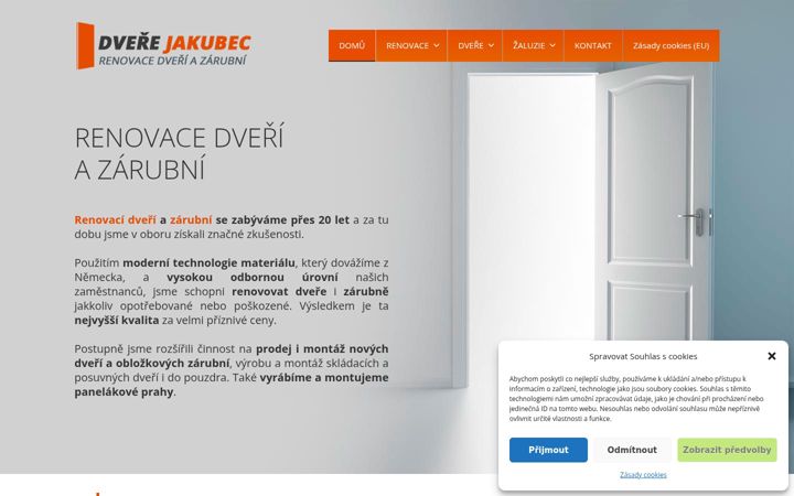 Screenshot di dverejakubec.cz