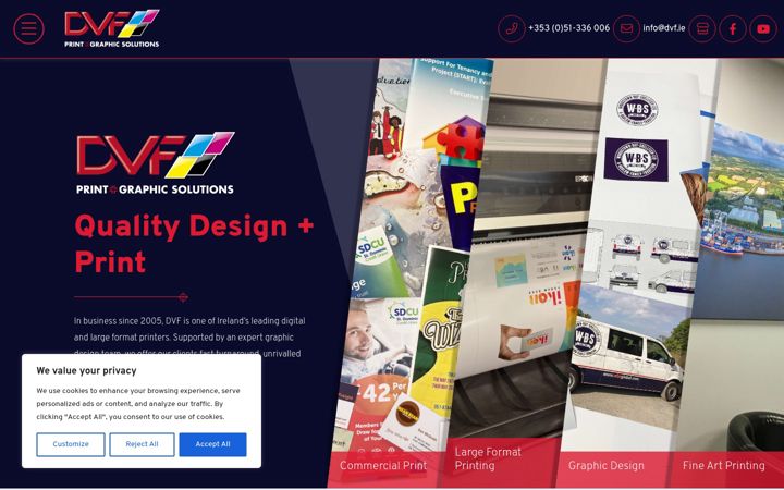 Posnetek zaslona dvf.ie