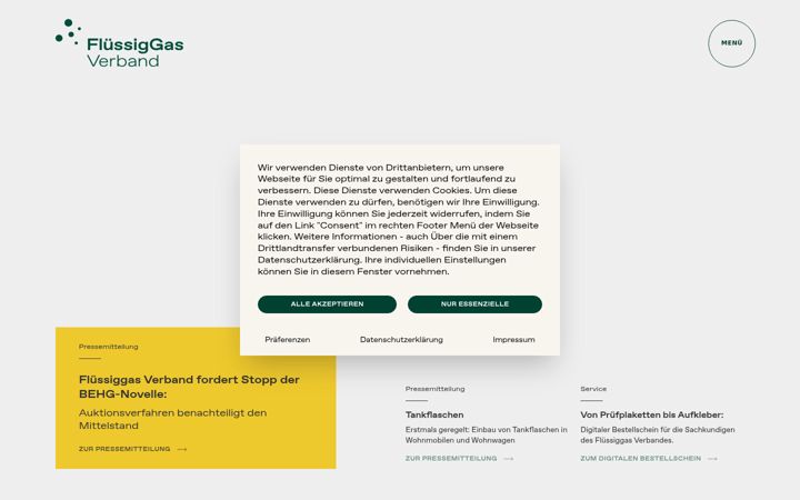 Screenshot of dvfg.de