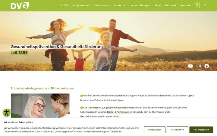 Snimka zaslona za dvg-online.de