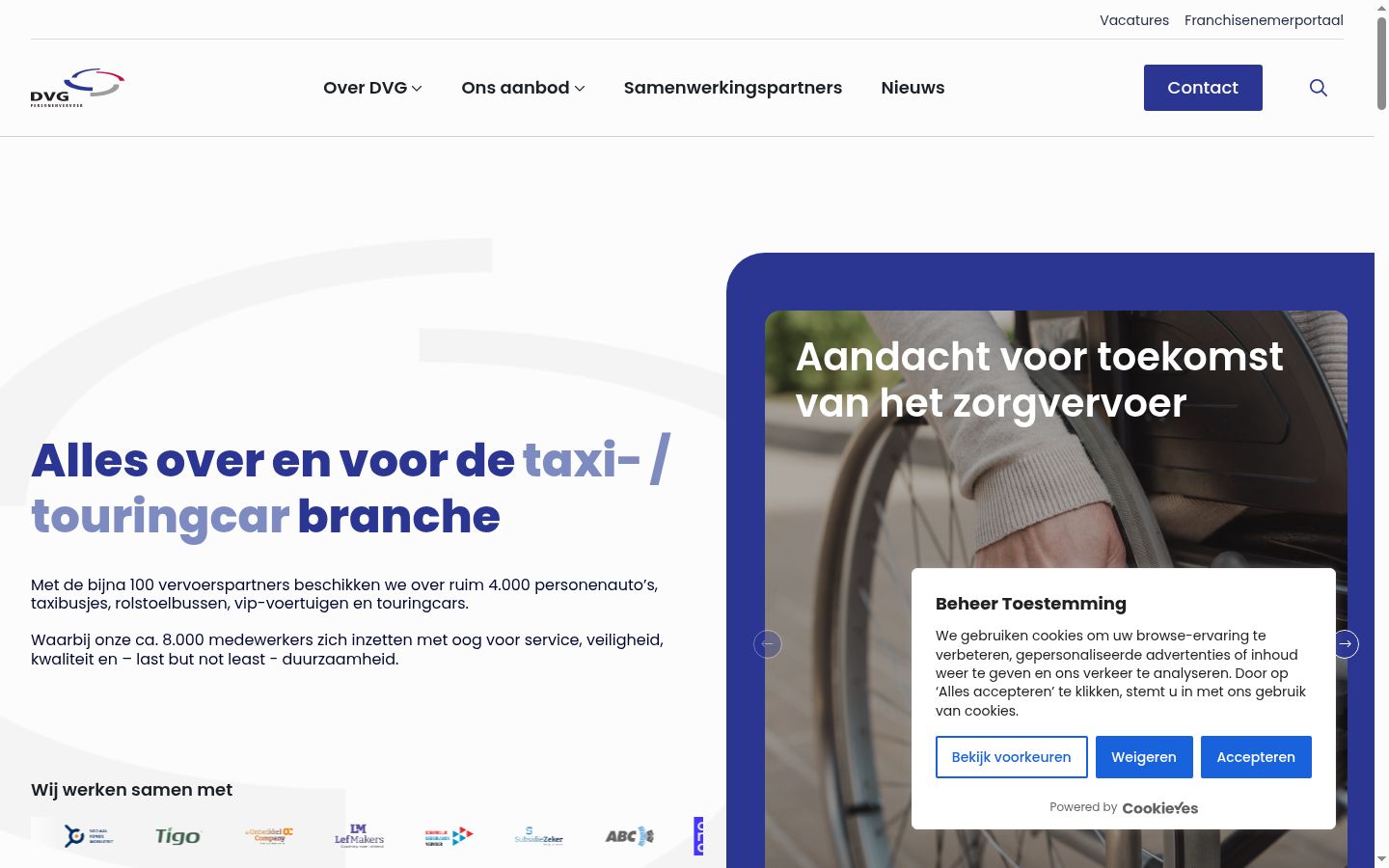 Screenshot del banner di consenso mostrato prima di qualsiasi interazione