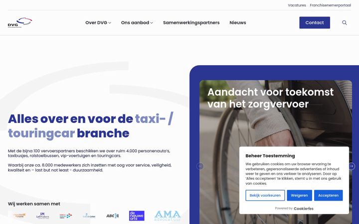 Screenshot di dvg.nl