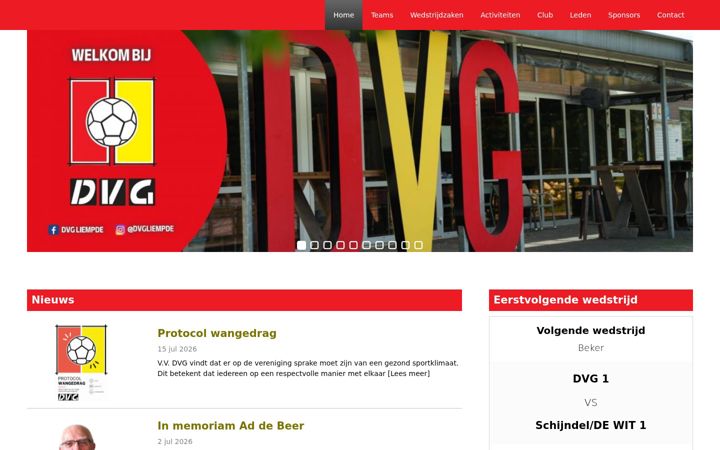 Screenshot di dvgliempde.nl