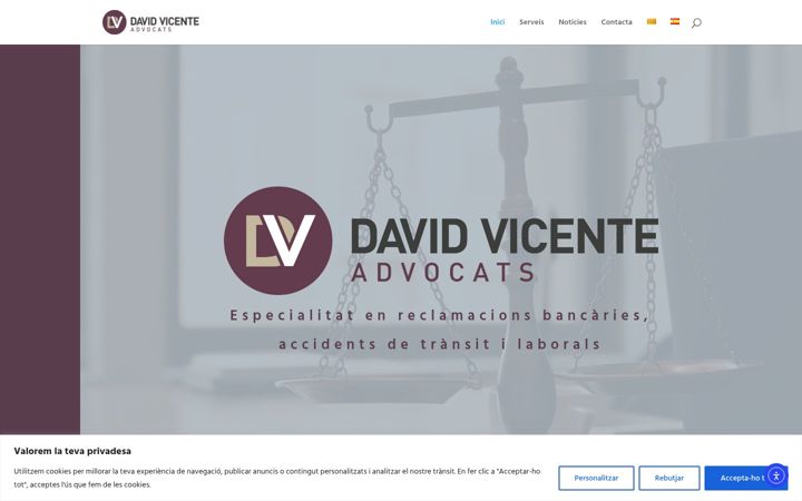 Screenshot of dvicenteabogados.com