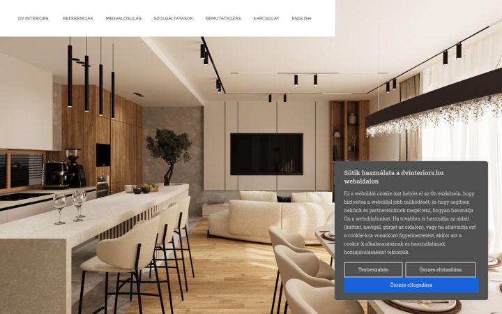 Skjermbilde av dvinteriors.hu
