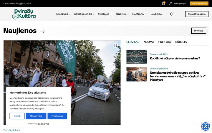 Snímek obrazovky dviraciukultura.lt