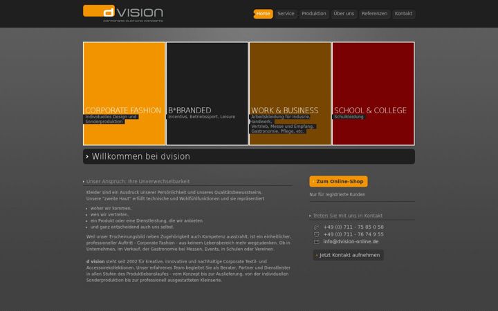 Snimka zaslona za dvision-online.de