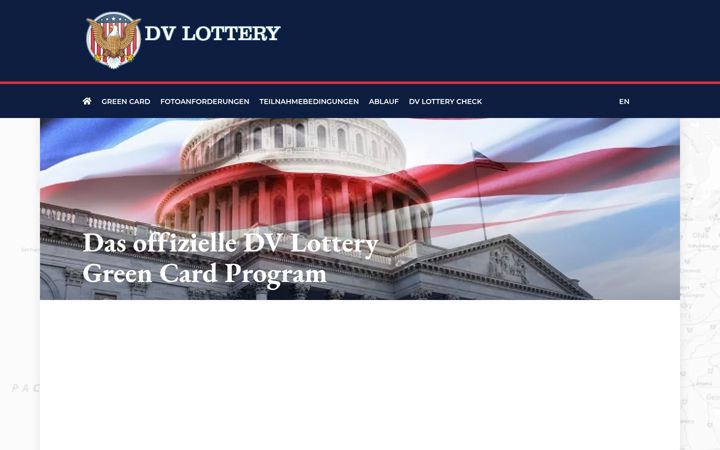 Screenshot of dvlottery.de