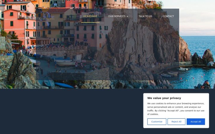 Screenshot of dvluxurytravel.com
