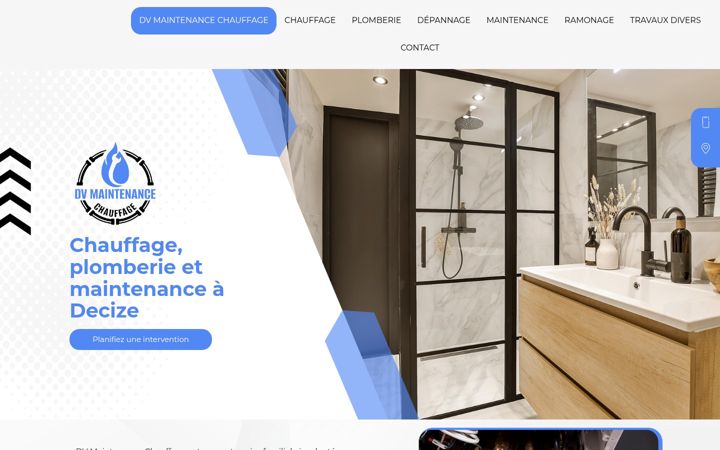 Screenshot van dvmaintenancechauffage.fr