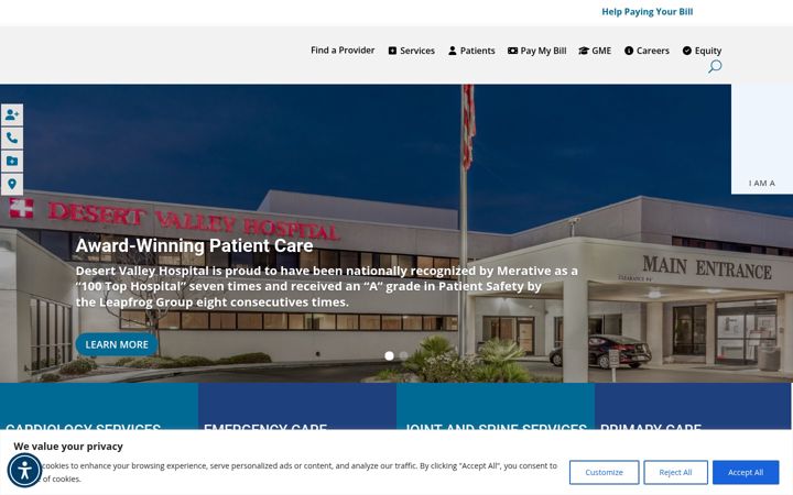 Screenshot of dvmc.com