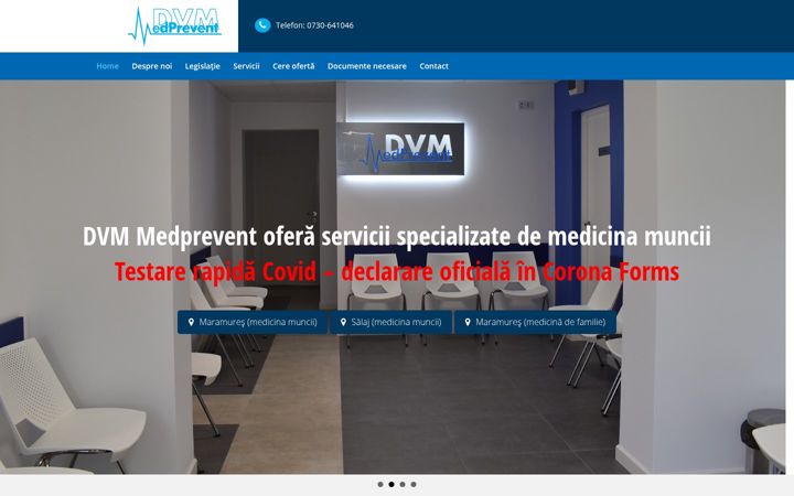 Screenshot of dvmmedprevent.ro
