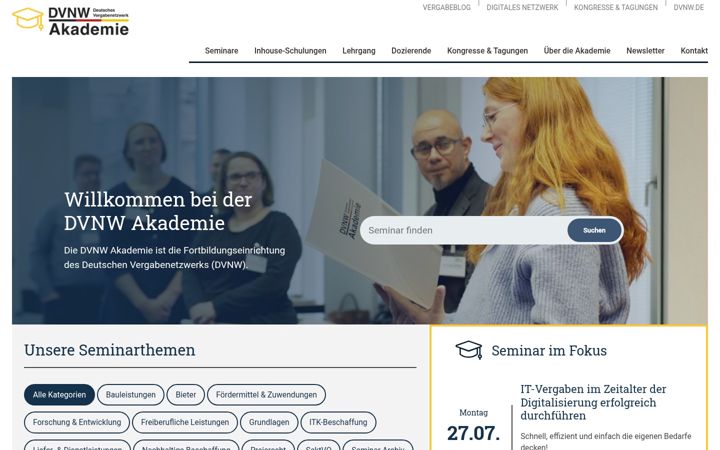 Screenshot του dvnw-akademie.de