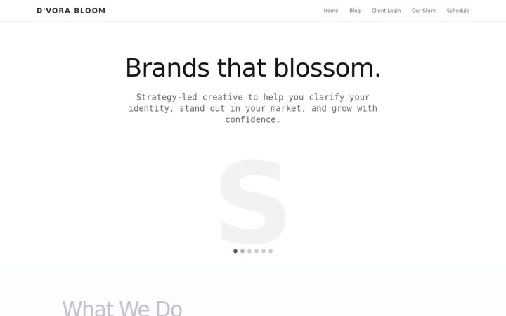 Screenshot of dvorabloom.com