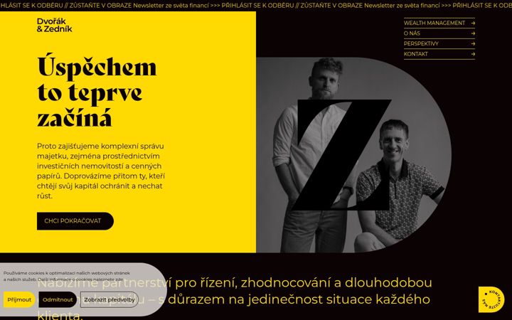 Snímek obrazovky dvorakzednik.cz