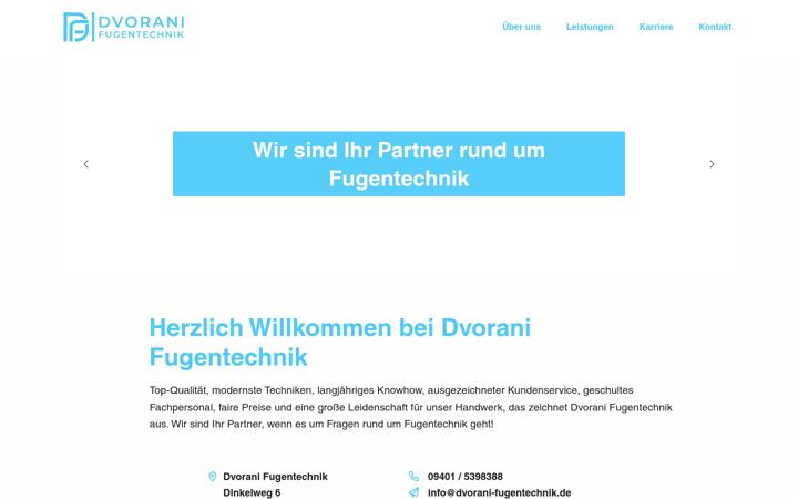 Screenshot of dvorani-fugentechnik.de