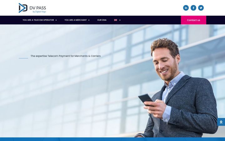 Screenshot of dvpass.io