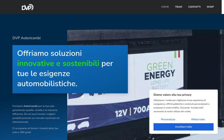 Screenshot of dvpautoricambi.com